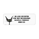 Search for black cats return address labels Funny cat