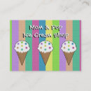 Search for ice cream business cards Stripes