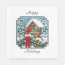 Search for christmas cardinal napkins Snow