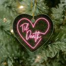 Search for neon christmas tree decorations Heart