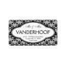 Search for black and white damask return address labels Stylish