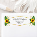 Search for sunflower wedding return address labels Autumn