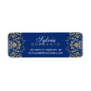 Search for gold filigree return address labels For her