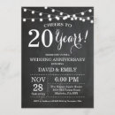 Search for 20th anniversary party invitations Black and white