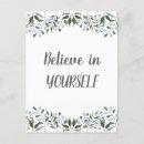 Search for believe in yourself postcards Floral