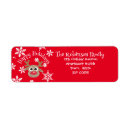 Search for nose return address labels Red nose reindeer