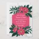 Search for hot pink wedding invitations Watercolor flower bouquet
