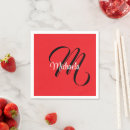 Search for red and black napkins White