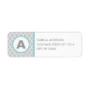 Search for quatrefoil return address labels Grey