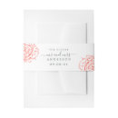 Search for floral wedding invitation belly bands Modern typography