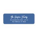 Search for bright blue return address labels Vibrant