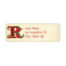 Search for alphabet return address labels Initials