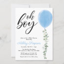 Search for winter greenery baby shower invitations Baby blue white green