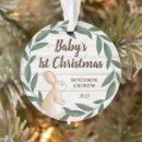 Search for bunny baby christmas tree decorations My first christmas