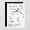 Search for black white bow bridal shower invitations Gothic