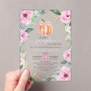 Search for pink pumpkin baby shower invitations Orange
