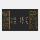 Search for damask rectangle wedding stickers Black