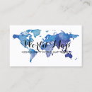 Search for world map business cards International