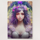 Search for beautiful woman puzzles Flowers