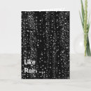 Search for rain drops cards Black