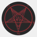 Search for red pentacle stickers Satanic