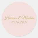 Search for gold pink wedding stickers Blush
