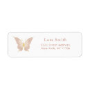 Search for pink butterfly return address labels Floral