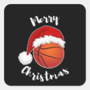 Search for basketball fan stickers Santa