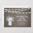 Search for mason jar birthday invitations Rustic