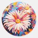 Search for abstract floral stickers Vibrant