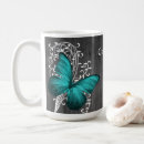 Search for teal butterfly coffee mugs Elegant