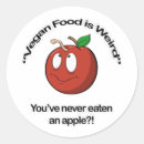 Search for worm in apple stickers Red