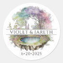 Search for fairytale wedding stickers Watercolor
