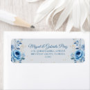 Search for light blue return address labels Watercolor