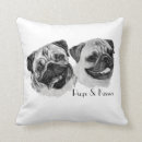 Search for pug cushions Black and white