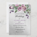Search for plum and silver wedding invitations Floral