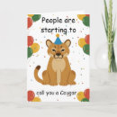 Search for cougar birthday cards Funny