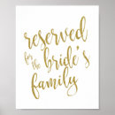 Search for gold reserved wedding signs Calligraphy