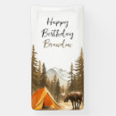 Search for rustic birthday banners Camp out