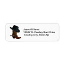 Search for cowboy hat return address labels Country