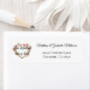 Search for blush floral return address labels Red