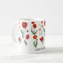 Search for poppy floral mugs Red flowers
