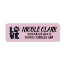 Search for cat paws return address labels Pink
