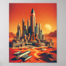 Search for futuristic city posters Flying cars