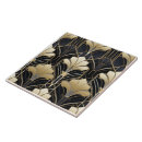 Search for black gold art deco tiles Vintage