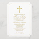 Search for for daughter first communion invitations Gold cross