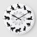 Search for black cat clocks Silhouettes