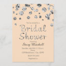 Search for peach and silver bridal shower invitations Elegant