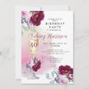Search for champagne glass birthday invitations Floral