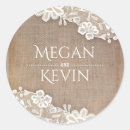 Search for burlap and lace wedding stickers Barn
